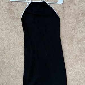 Zara Black Dress with White Trim